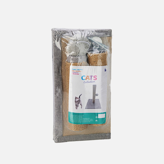 Gri Jüt İpli Toplu Kedi Tırmalama Direği 39 cm
