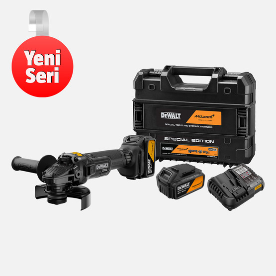 Dewalt Dcg45Mp2T-Qw Mclaren 125 mm Akülü Taşlama + 2x5 Ah Akü Set