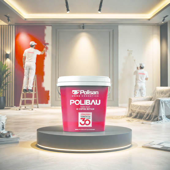Polisan 12,5 lt Polibau Yarımat Silikonlu İç Cephe Boyası Beyaz
