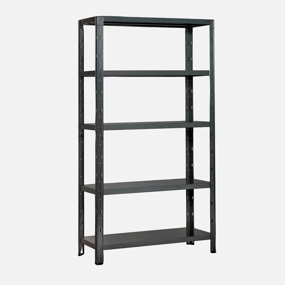 Anemos 5 Katlı Metal Raf Siyah 120x40x188 cm
