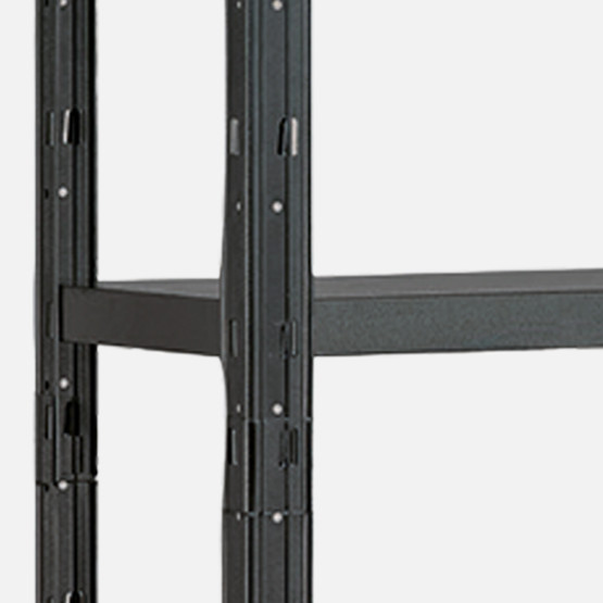 Anemos 5 Katlı Metal Raf Siyah 120x40x188 cm