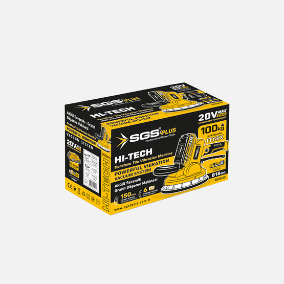 Sgs 5415 20V 1x2.0 Ah Akülü Seramik Granit Titreşimli Döşeme Makinesi