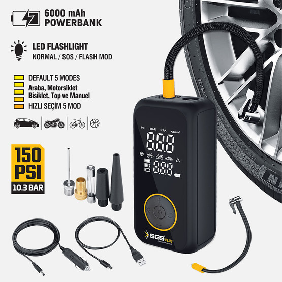 Sgs SGS5398 Şarjlı Hava Kompresörü