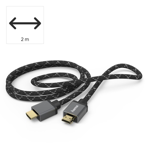 Hama HM.200504 Premium Ultra High Speed HDMI 2.1 8K Kablo 2M