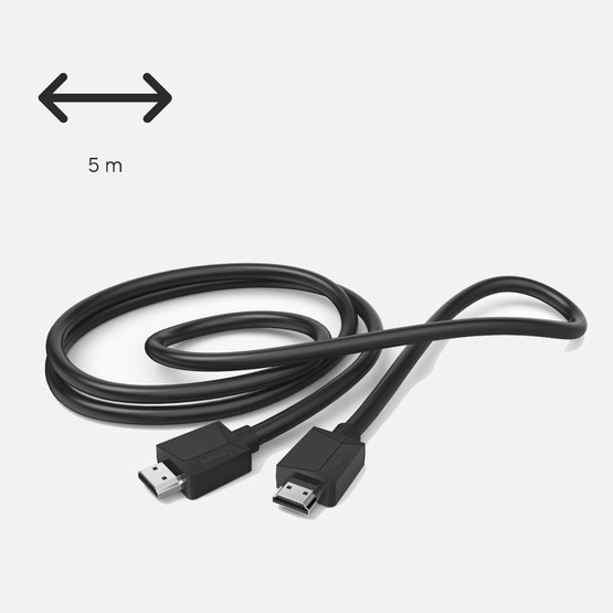 Hama HM.205007 High Speed HDMI Kablo 4K Ethernet 5M Siyah
