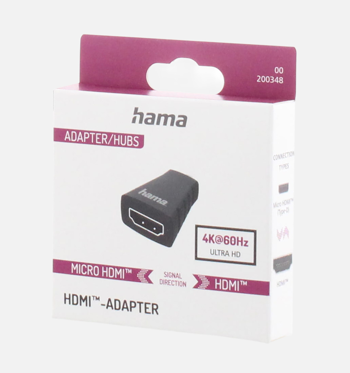    Hama HM.200348 Micro HDMI - HDMI 4K Adaptör Siyah 