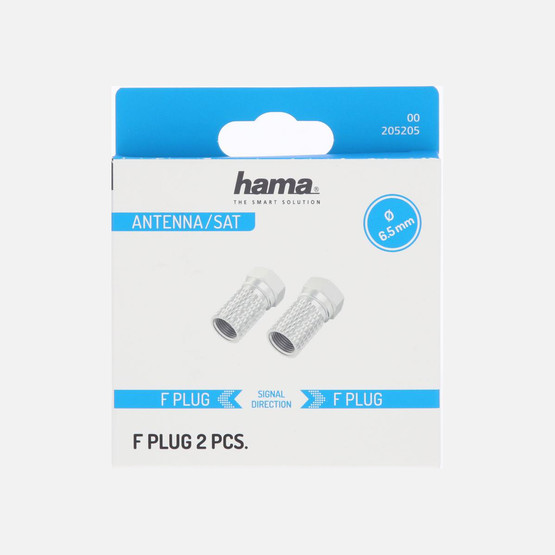 Hama HM.205205 F Tipi Koaksiyel Konnektör 6,5mm Vidalı 2'li