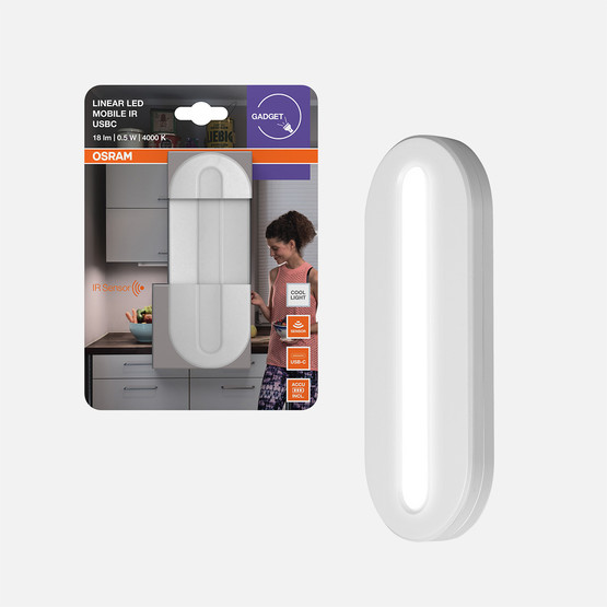 Osram Linear LED 0.5W 4000K 20LM Mobil Ir USB Beyaz Işık Sensörlü Aydınlatma