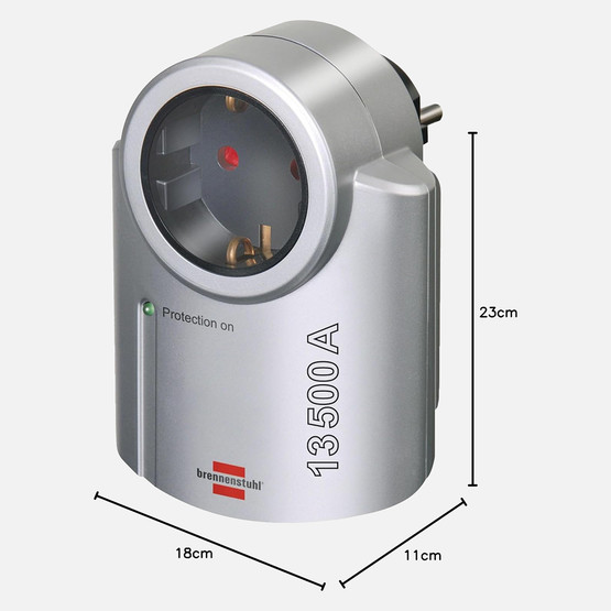 Brennenstuhl Primera Line 13.500 mAh Tekli Akım Korumalı Priz Gümüş