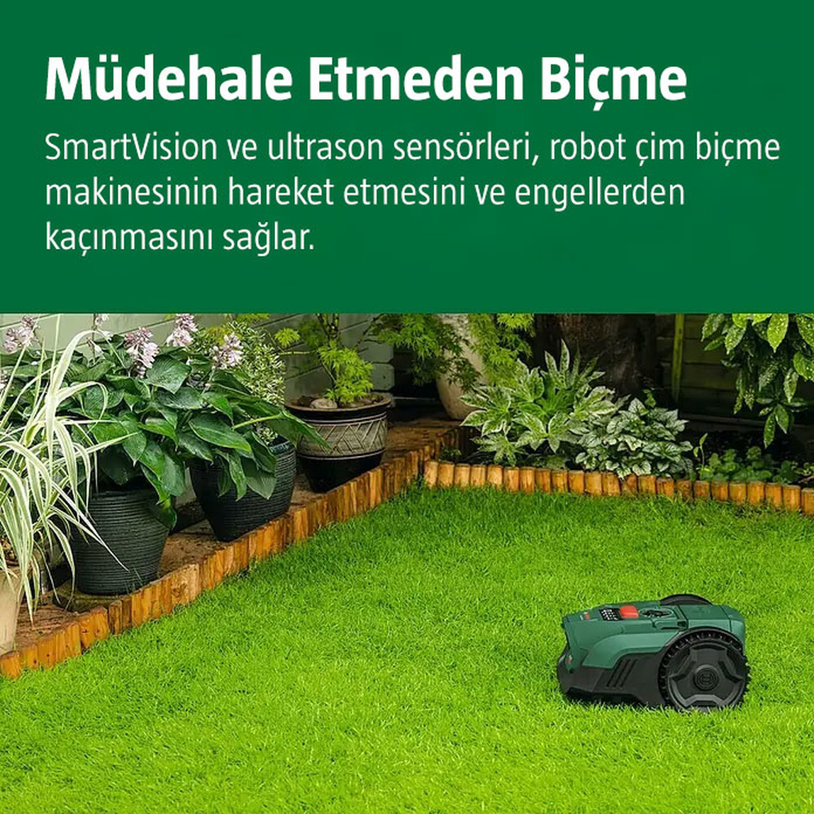   Bosch VISIMOW100 Robotik Çim Biçme Makinesi 1x4 AH 