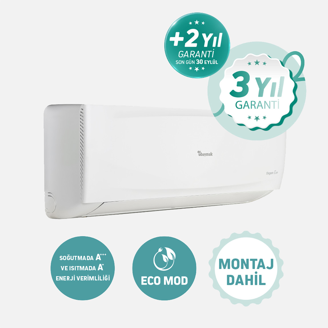    Baymak 12.000 Btu Elegant Eco A++ Duvar Tipi Klima 
