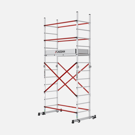 Çağsan Stella 12 Basamaklı Katlanır Merdivenli Pratik İskele