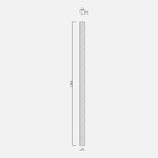 MDF Duvar Paneli Sağ Bitiş Profili 18x24x2800mm Meşe