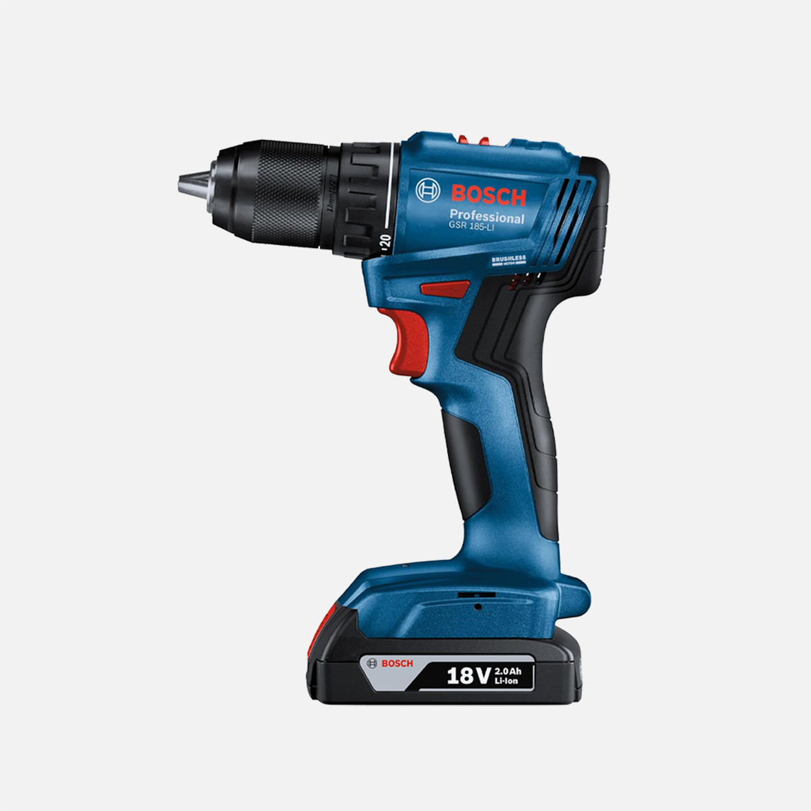    Bosch GSR 185-LI 2.0Ah. Akülü Delme Vidalama (45 Parça Uç Setli) 
