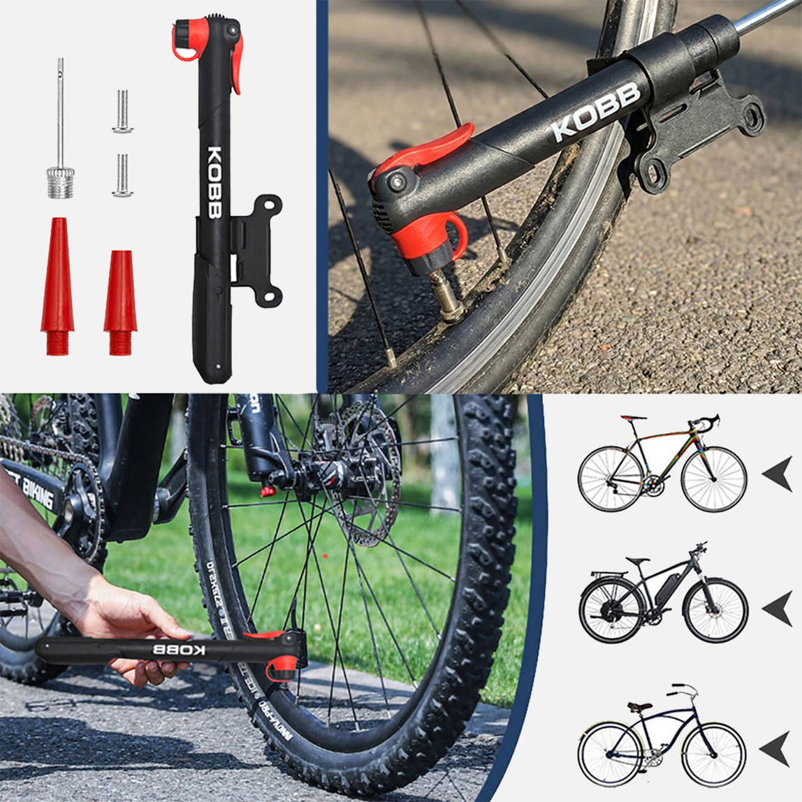    KOBB KB21 87 PSI Bisiklet Lastik Şişirme Taşınabilir Mini El Pompası 