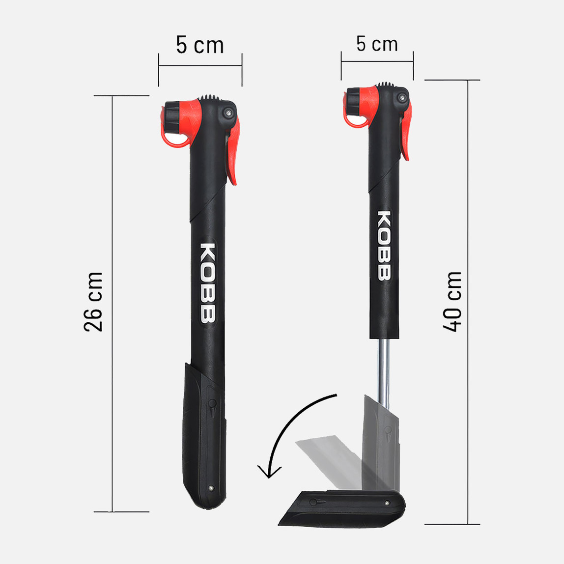    KOBB KB21 87 PSI Bisiklet Lastik Şişirme Taşınabilir Mini El Pompası 