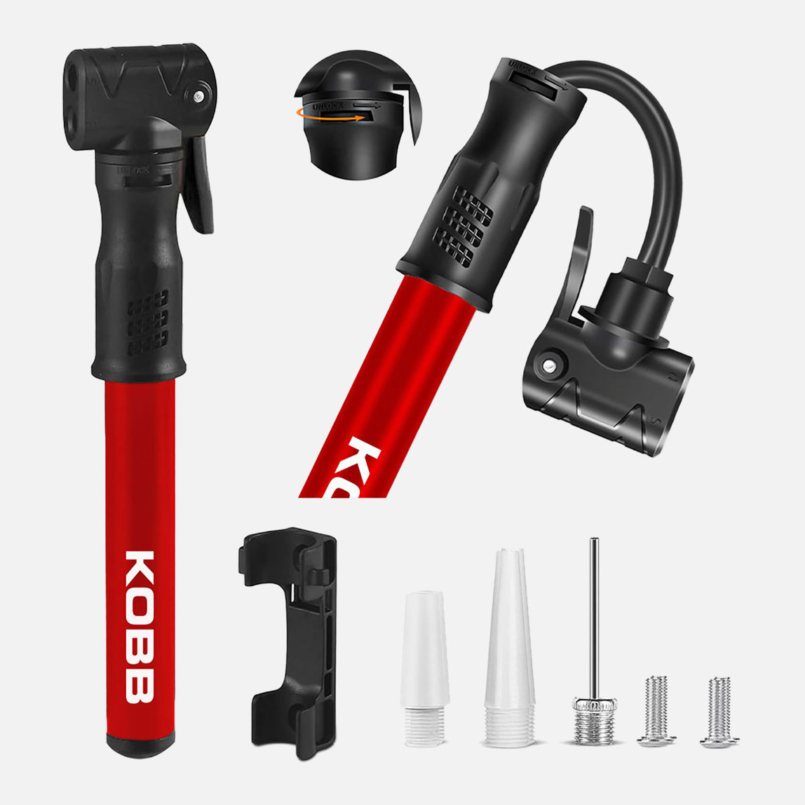    KOBB KB2203 87 PSI Bisiklet Lastik Şişirme Taşınabilir Mini El Pompası 