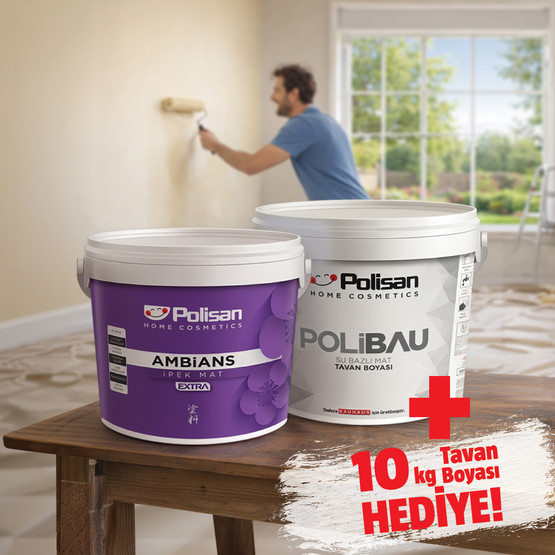 Polisan 15L Ambians Extra İpek Mat Saray Beyaz Ci7636 İç Cephe Boyası