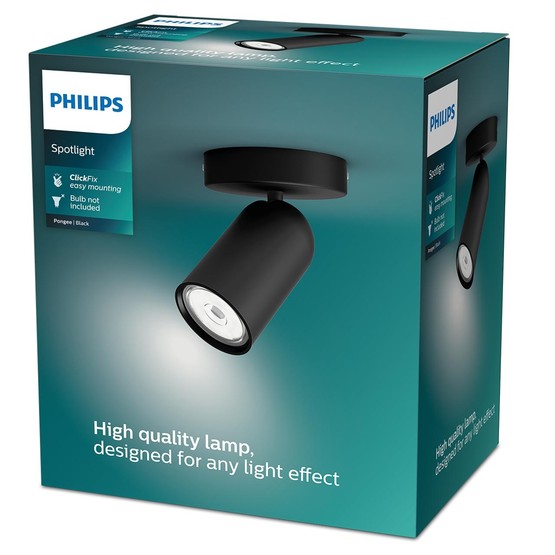Philips Pongee Tekli Spot Siyah