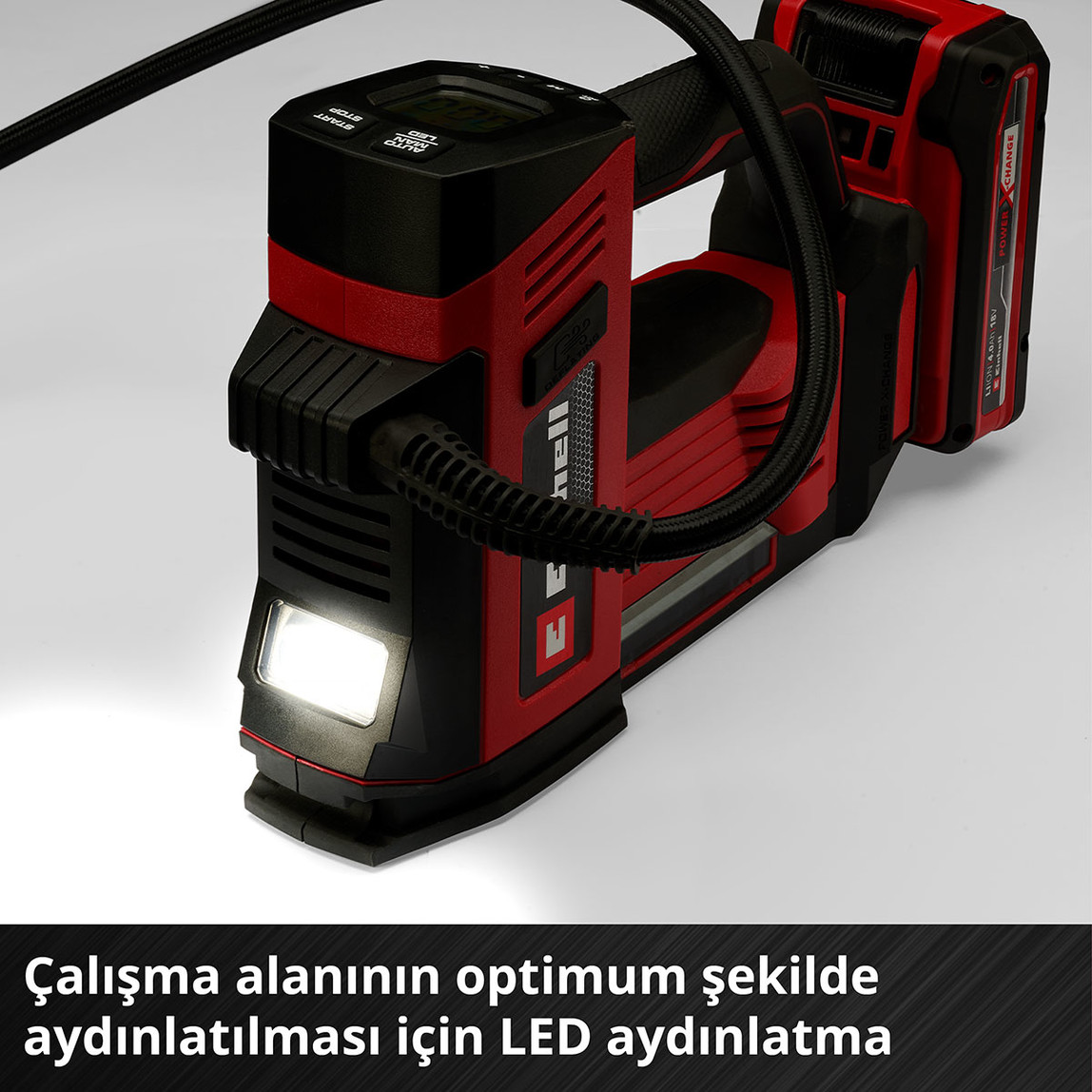   Einhell CE-CC 18/23 D Li-Solo Akülü Oto Hava Kompresörü (Akü ve Şarj Cihazı Dahil Değildir.)
 