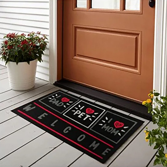 Ekol Welcome Dad Pet Mom Baskılı Paspas 40x68 cm