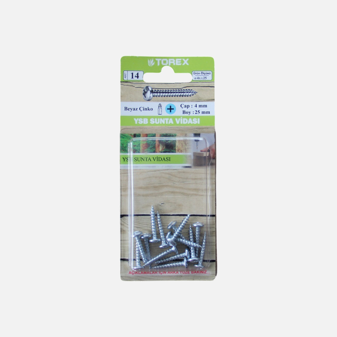    Torex YSB Sunta Vidası 4x25 mm 