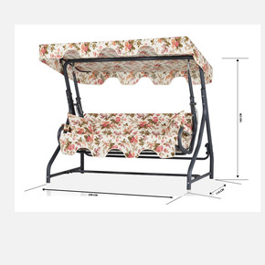 Erinöz Olea 3 Kişilik Yatarlı Bahçe Balkon Teras Salıncağı - Nergis 