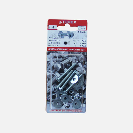 Torex M5x40 Civata Somun Pul Bağlantı Seti