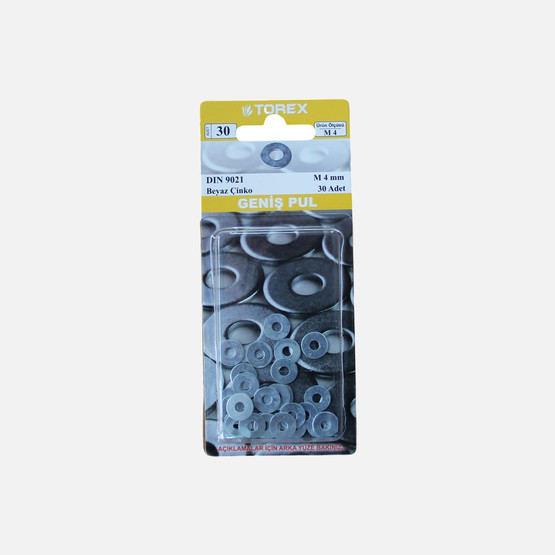 Torex DIN 9021 M4 Geniş Pul