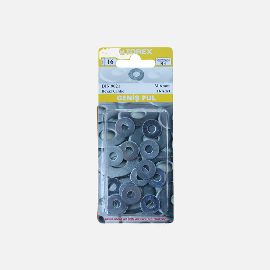 Torex DIN 9021 M6 Geniş Pul