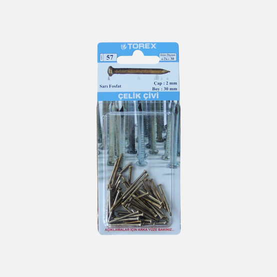 Torex Çelik Çivi Sarı Fosfat 2x30 mm