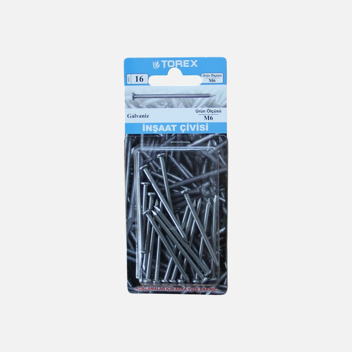    Torex Mat İnşaat Çivisi 6 mm 