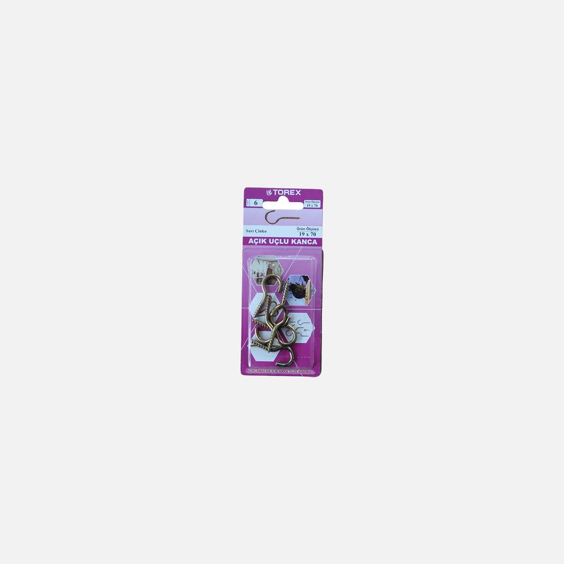    Torex Açık Uçlu Kanca 19x70 mm 
