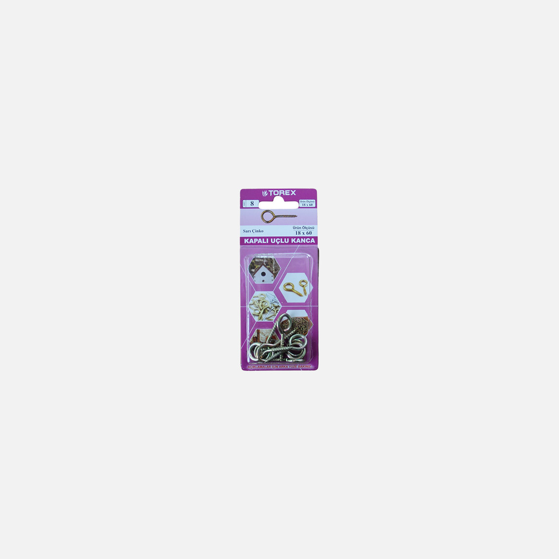    Torex Kapalı Uçlu Kanca 18x60 mm 