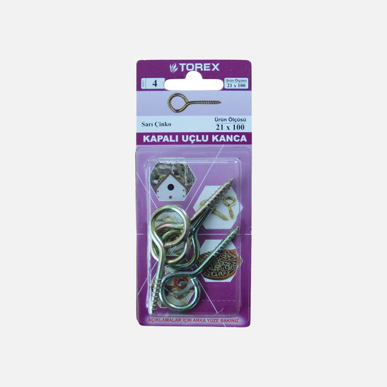 Torex Kapalı Uçlu Kanca 21x100 mm