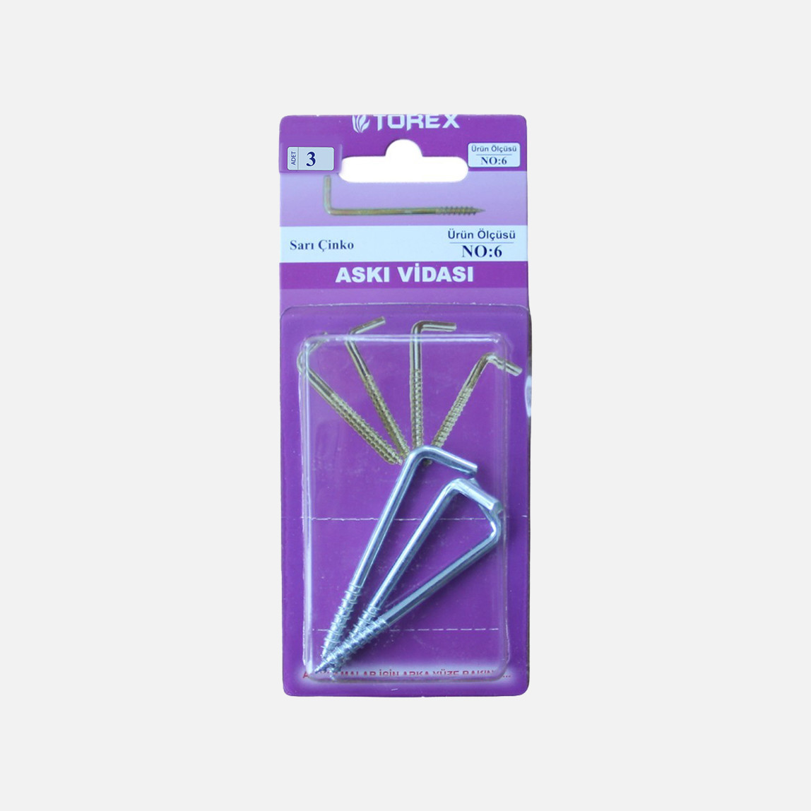   Torex Askı Vidası 6 mm No:6 