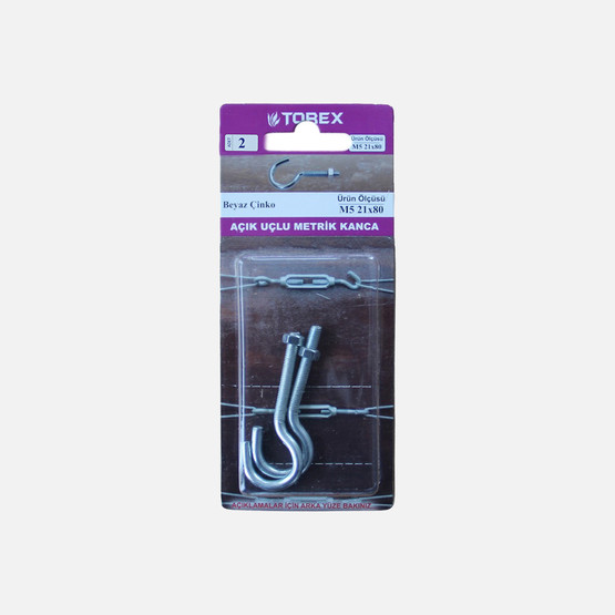 Torex Açık Uçlu Metrik Kanca M5 21x80 mm