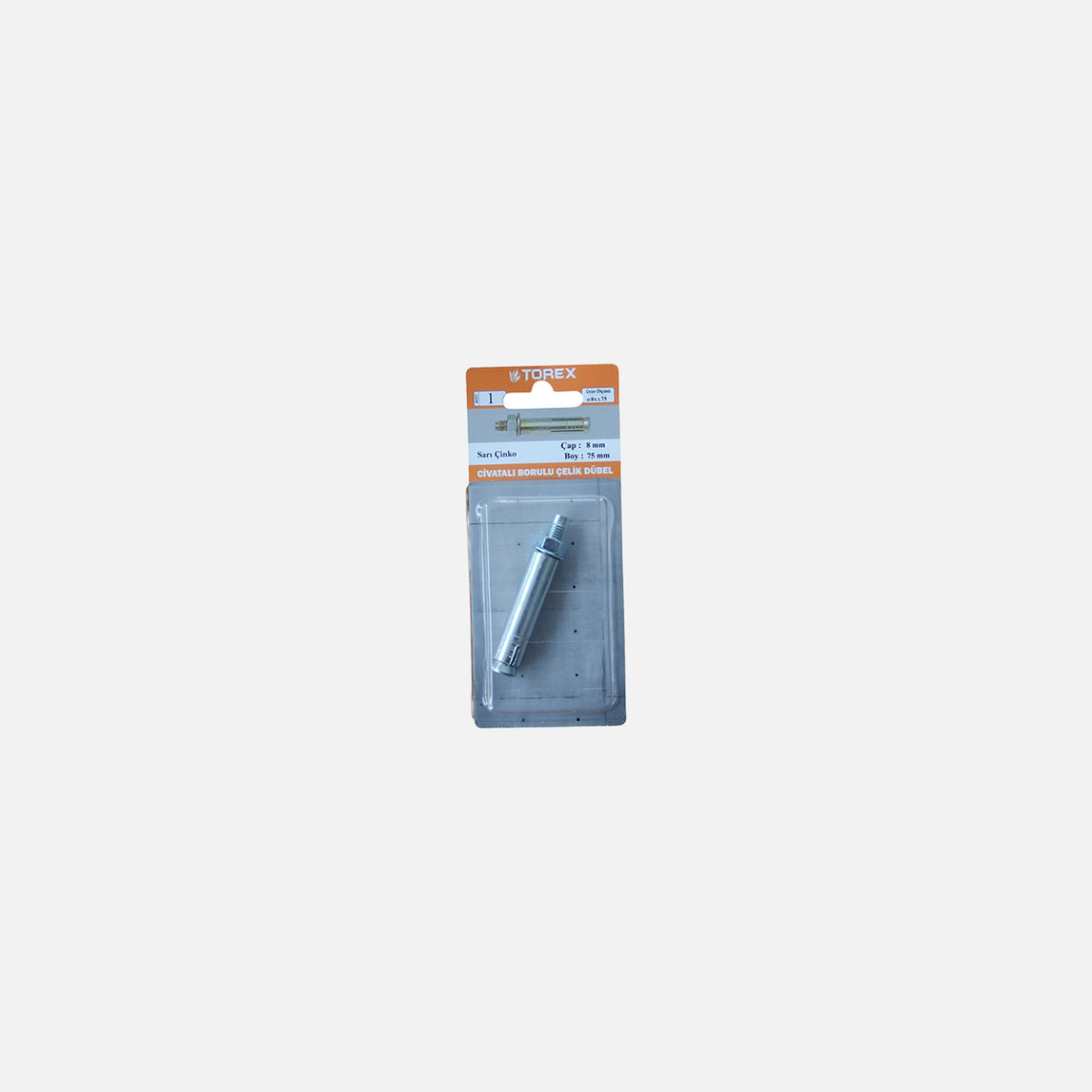    Torex Civatalı Borulu Çelik Dübel 8x75 mm 