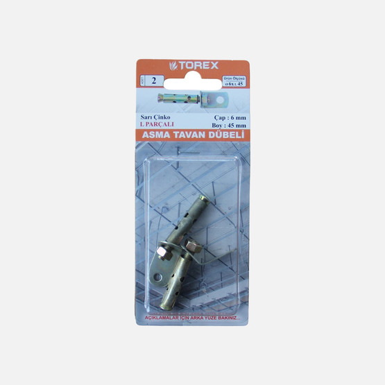 Torex L Parçalı Asma Tavan Dübeli 6x45 mm