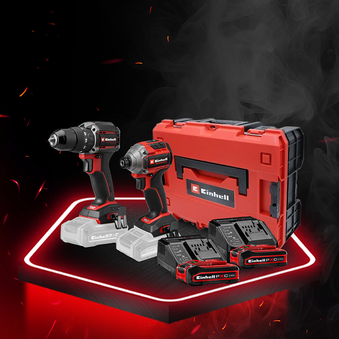    Einhell Profesyonel Kömürsüz Compact 2'li Makine Seti 
