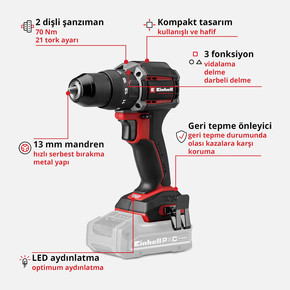 Einhell Profesyonel Kömürsüz Compact 2'li Makine Seti