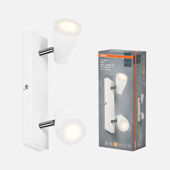 Osram Led Spot Pear 2'Li 2x4.3W GU10 Beyaz