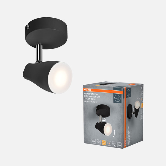Osram Led Spot Pear 1x4.3W GU10 Siyah
