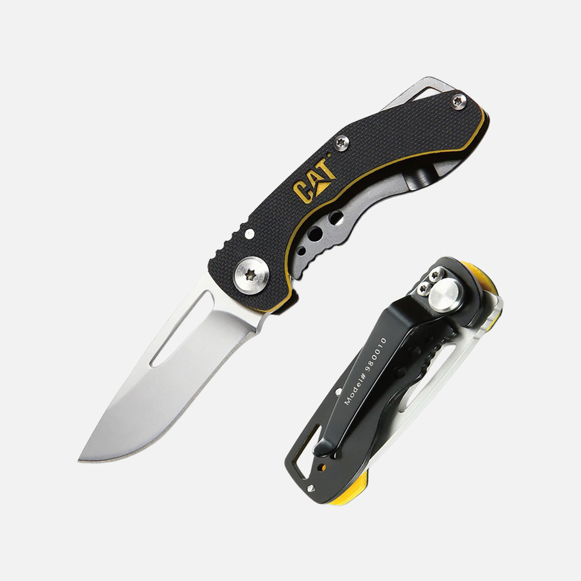    Cat DA980010 Kemer Askı Kancalı Katlanabilir 12CM Paslanmaz Çelik Kamp Çakısı 