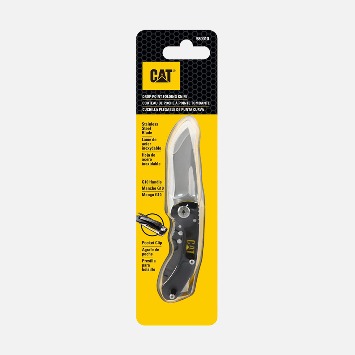   Cat DA980010 Kemer Askı Kancalı Katlanabilir 12CM Paslanmaz Çelik Kamp Çakısı 
