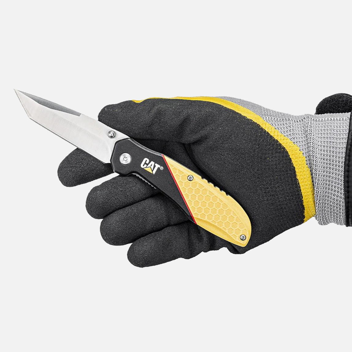    Cat DA980047 Kemer Askı Kancalı Katlanabilir 18CM Paslanmaz Çelik Kamp Çakısı  
