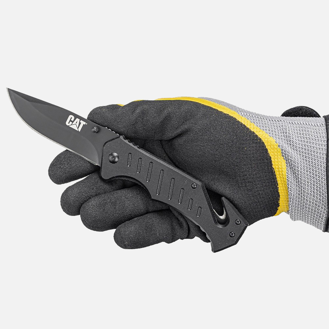    Cat DA980012 3 IN 1 Çok Fonksiyonlu Katlanabilir 20CM Paslanmaz Çelik Siyah Kamp Çakısı Bıçağı  