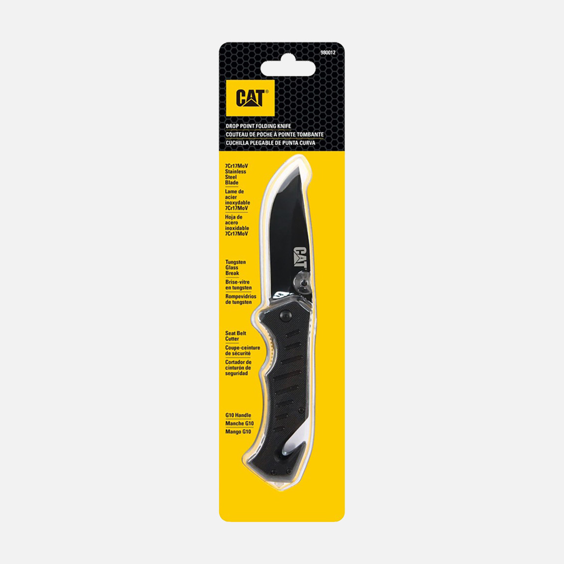    Cat DA980012 3 IN 1 Çok Fonksiyonlu Katlanabilir 20CM Paslanmaz Çelik Siyah Kamp Çakısı Bıçağı  