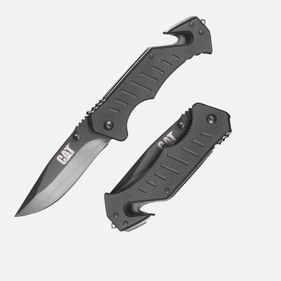 Cat DA980012 3 IN 1 Çok Fonksiyonlu Katlanabilir 20CM Paslanmaz Çelik Siyah Kamp Çakısı Bıçağı 