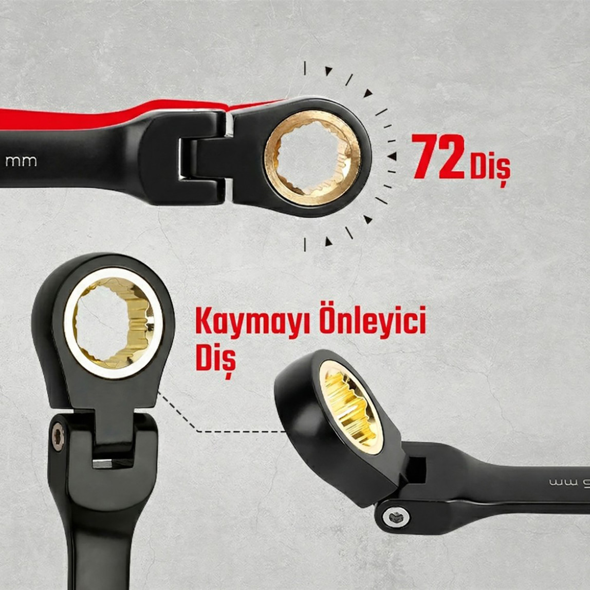    Workpro WP202603 8-17mm 8 Parça CR-V Profesyonel Mafsallı Cırcır Kombine Anahtar Takımı ve  Bez Taşıma Kılıfı 